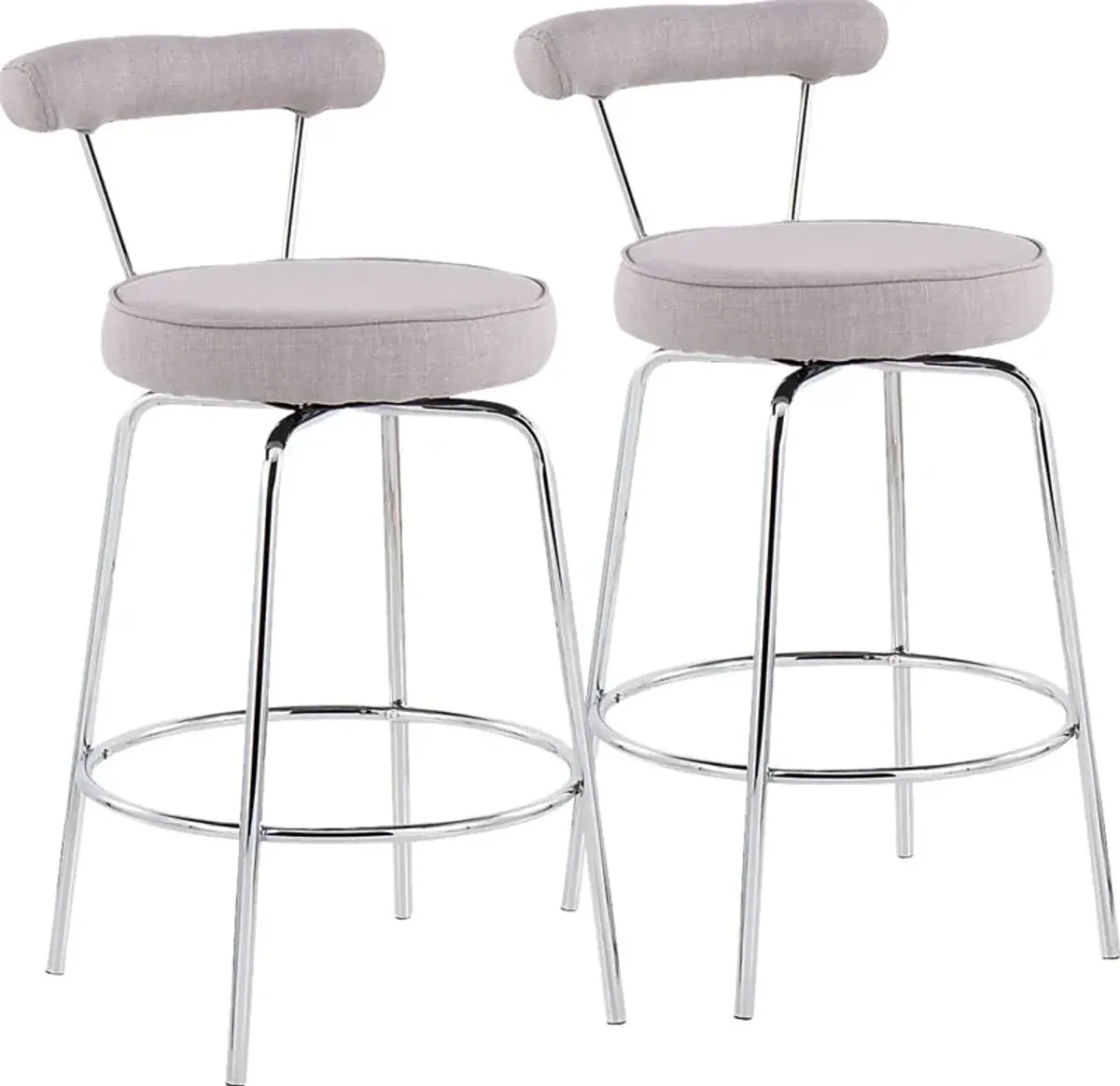 Orangethorpe Gray Counter Height Stool, Set of 2