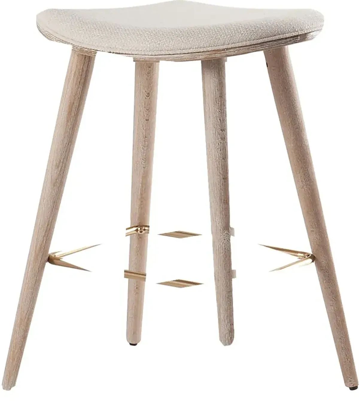 Nimblewill Beige Counter Height Stool, Set of 2