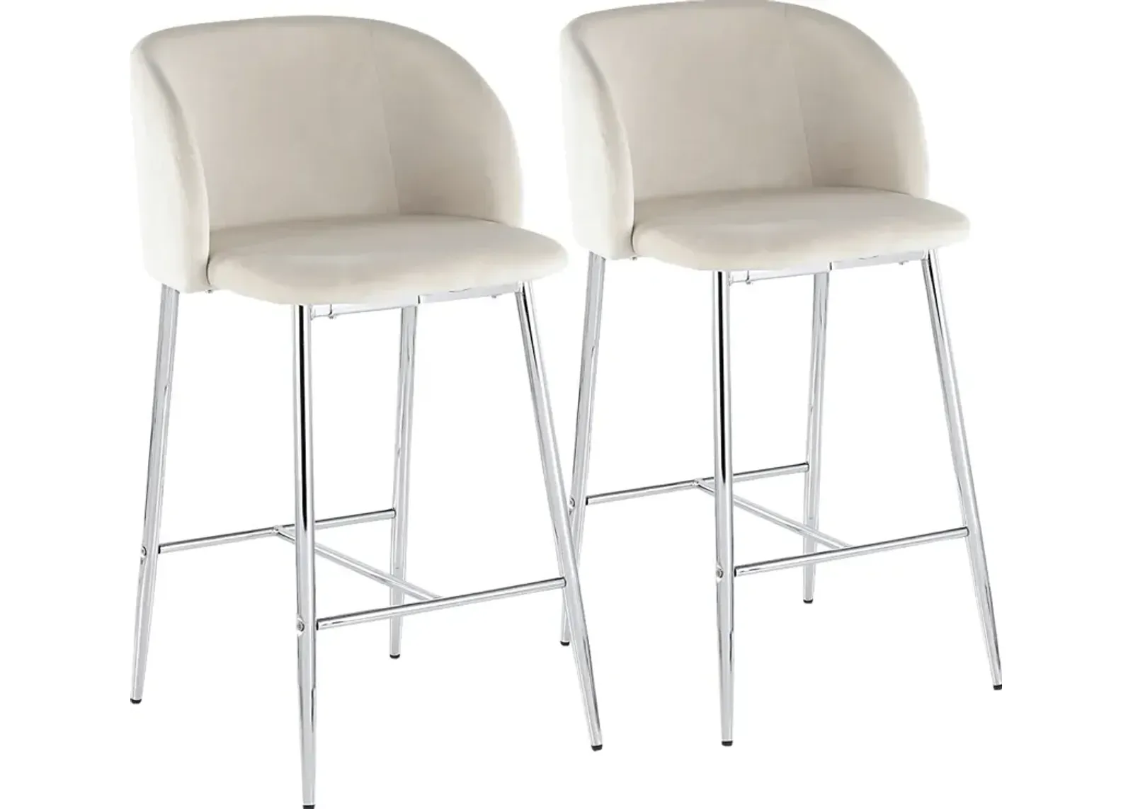 Fulham II Cream Counter Height Stool, Set of 2