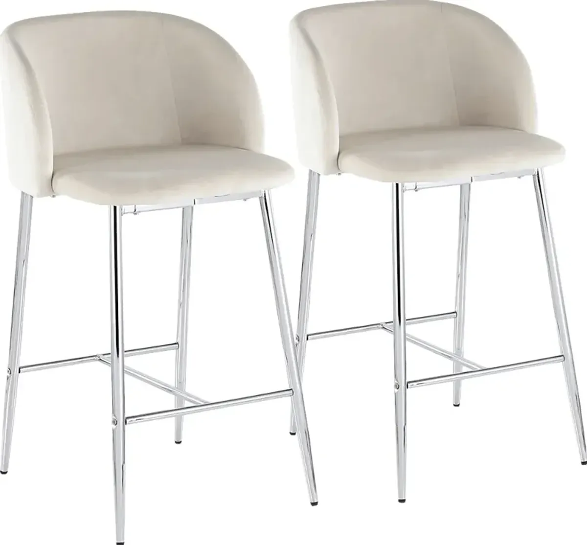 Fulham II Cream Counter Height Stool, Set of 2