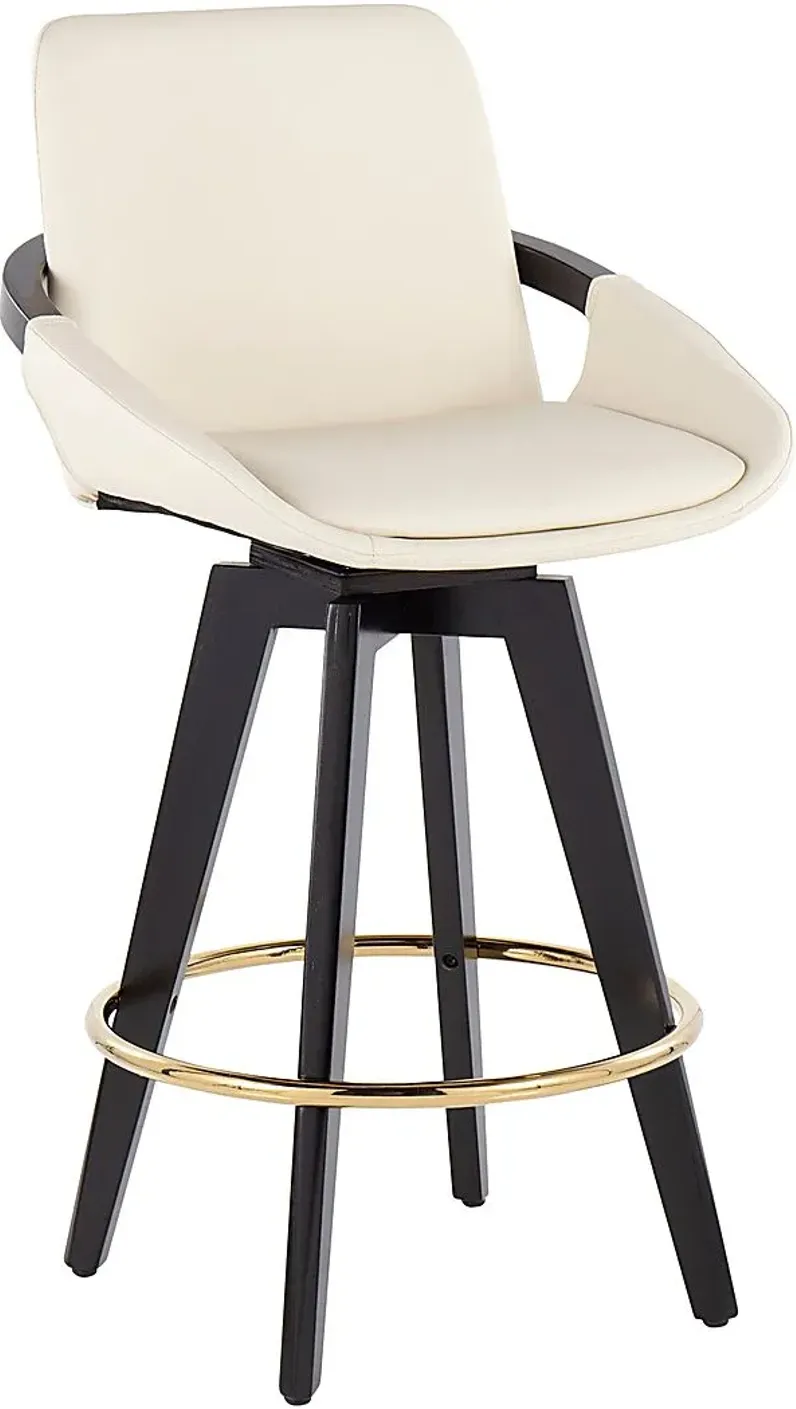 Everan I Cream Counter Height Stool, Set of 2