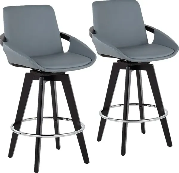 Everan II Gray Counter Height Stool, Set of 2