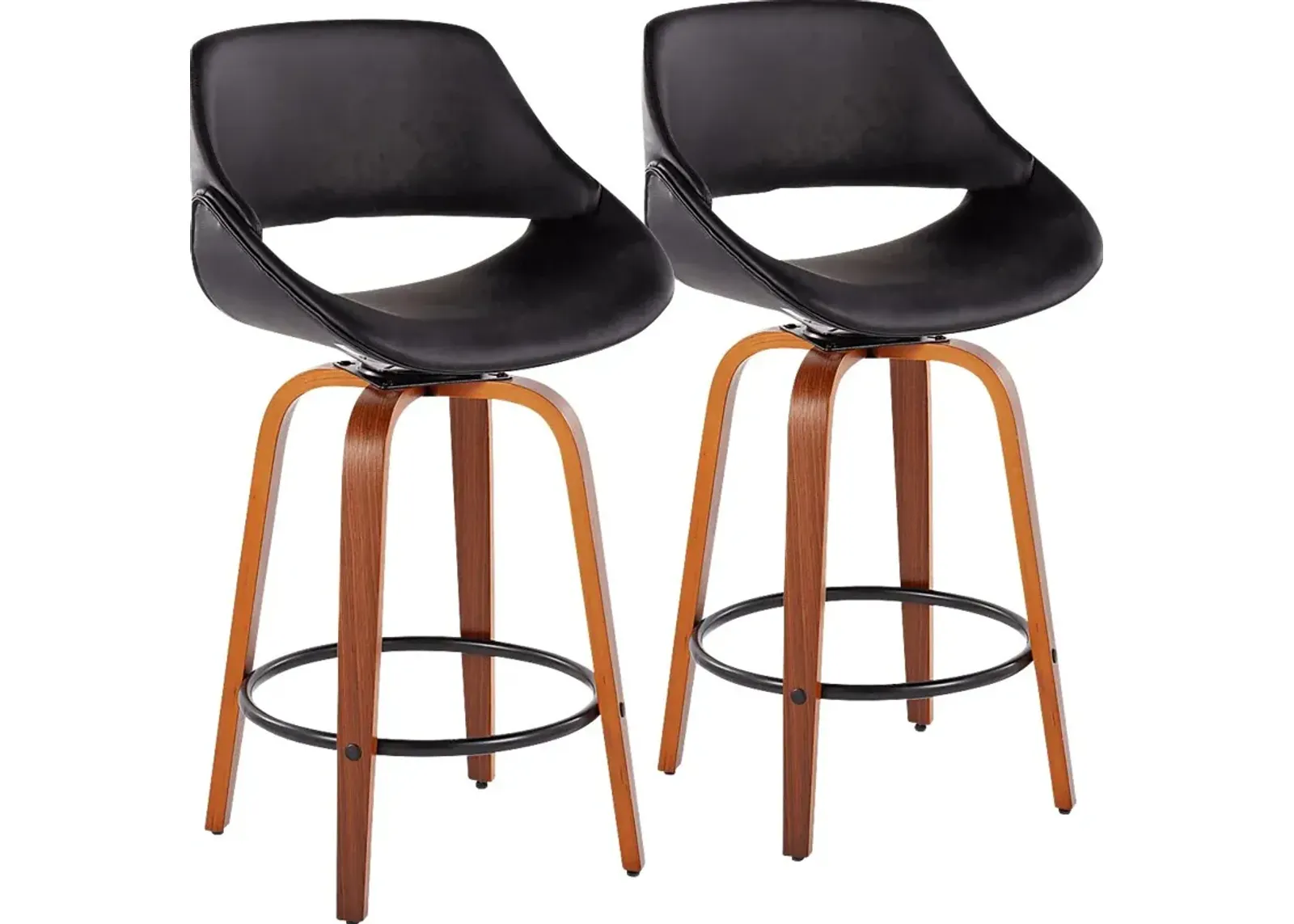 Inaran I Black Counter Height Stool, Set of 2