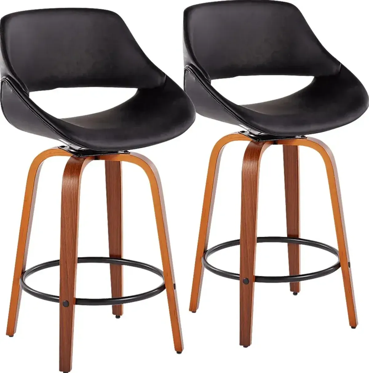 Inaran I Black Counter Height Stool, Set of 2