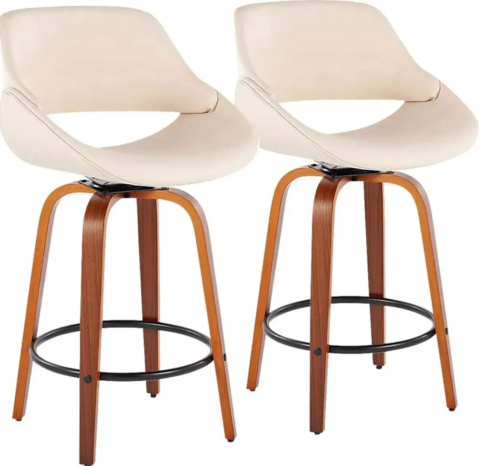 Inaran I Cream Counter Height Stool, Set of 2