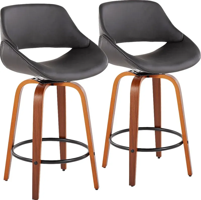 Inaran I Gray Counter Height Stool, Set of 2