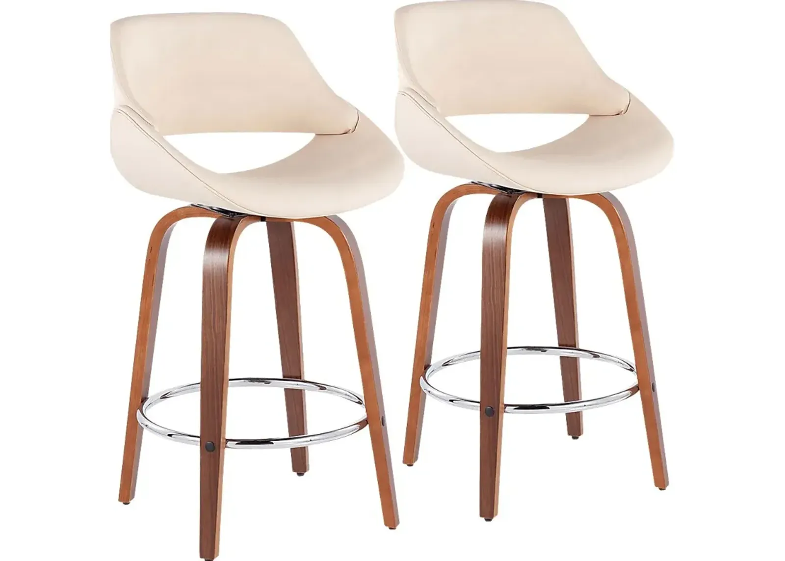 Inaran II Cream Counter Height Stool, Set of 2