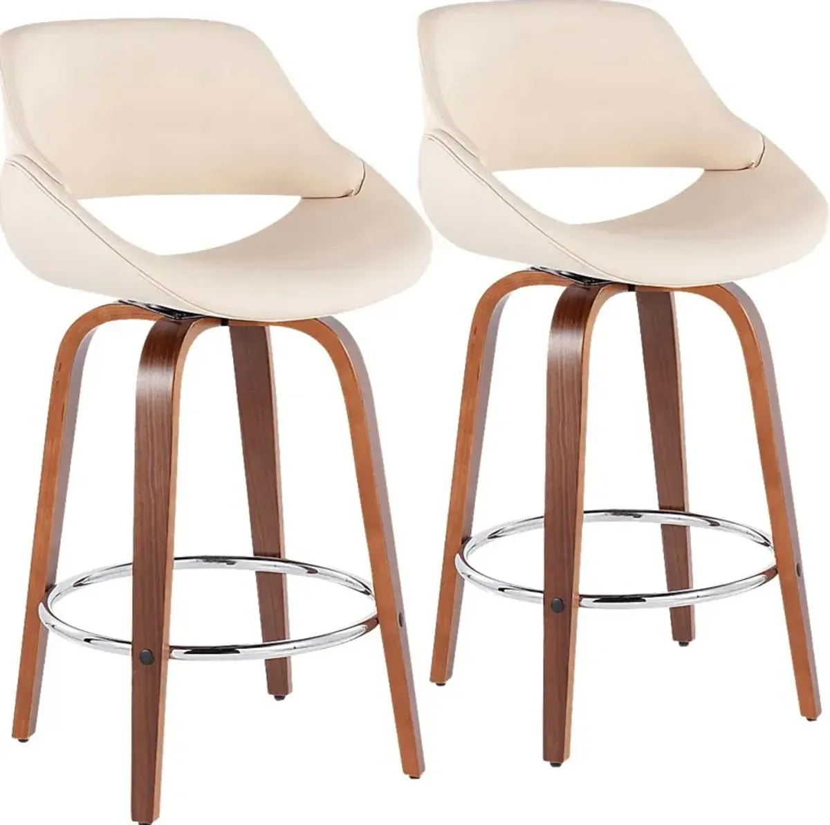 Inaran II Cream Counter Height Stool, Set of 2