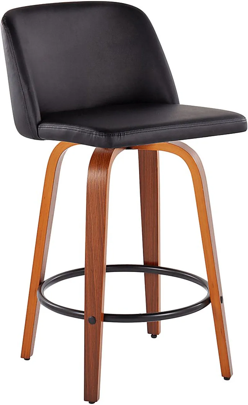 Elorena I Black Counter Height Stool, Set of 2