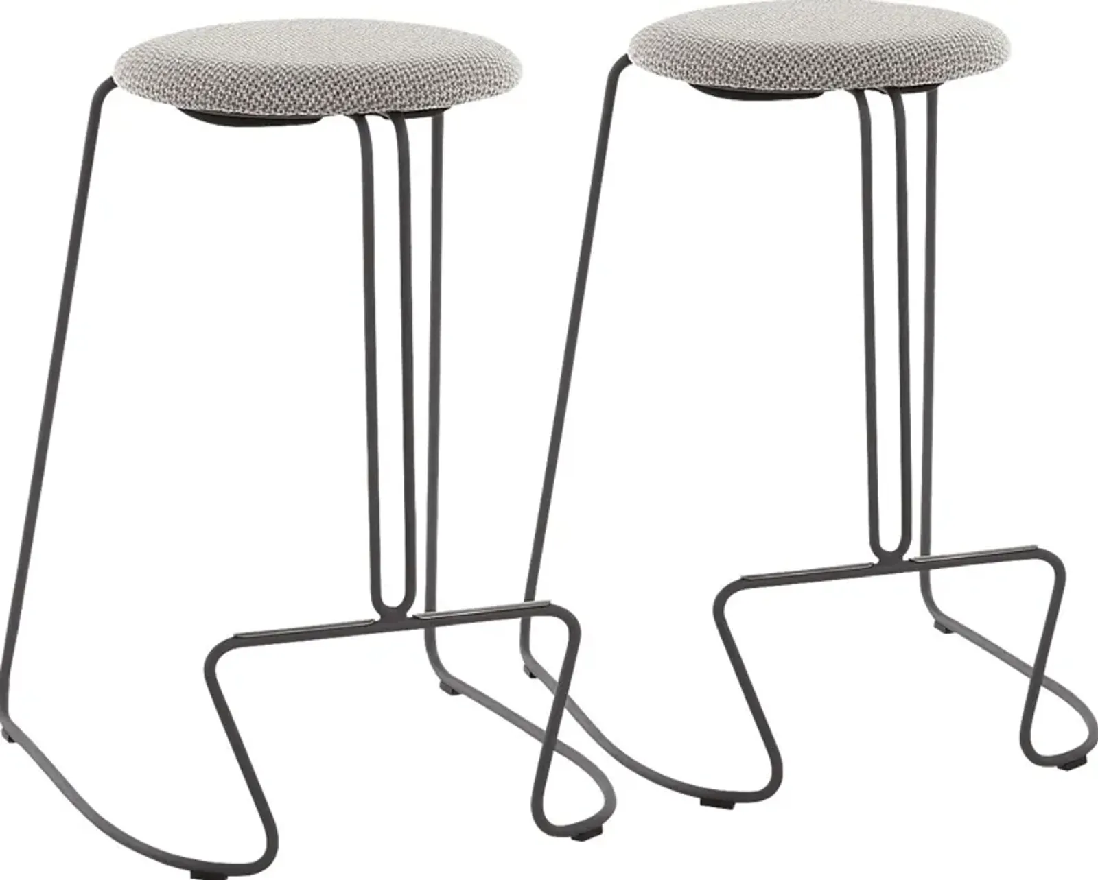 Bearslide III Light Gray Counter Height Stool, Set of 2