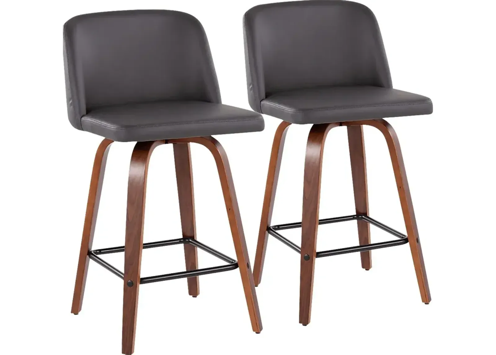 Enora Ann Gray Counter Height Stool, Set of 2