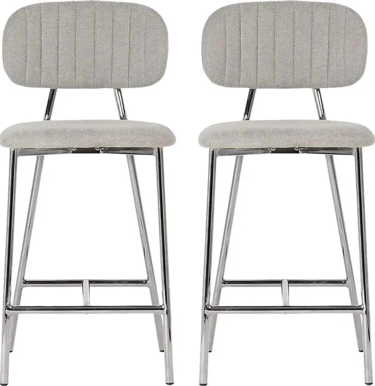 Plagmann Gray Counter Stool, Set of 2