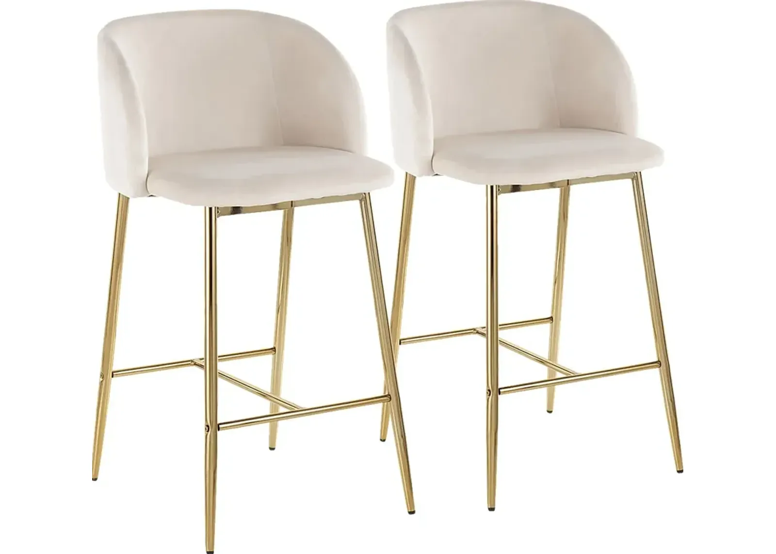 Fulham I Cream Counter Height Stool, Set of 2