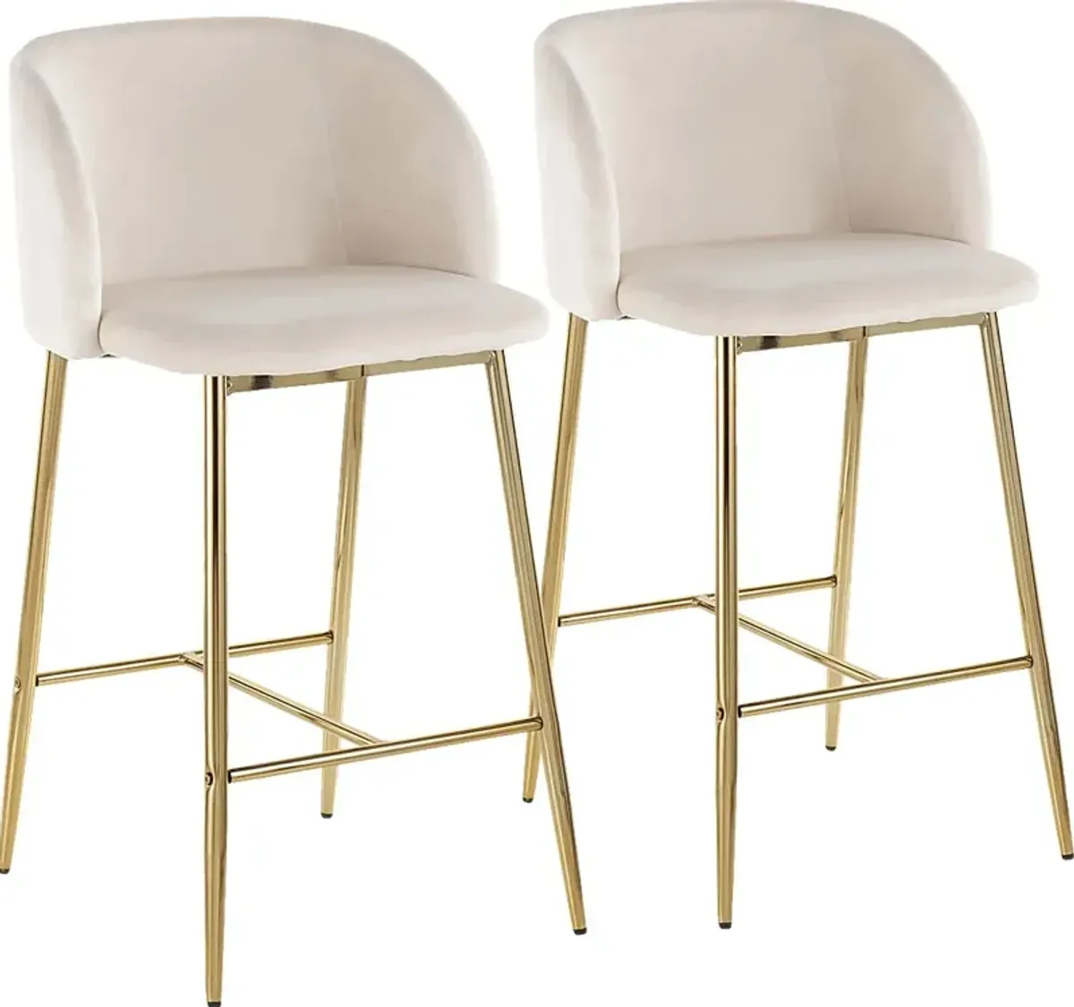 Fulham I Cream Counter Height Stool, Set of 2