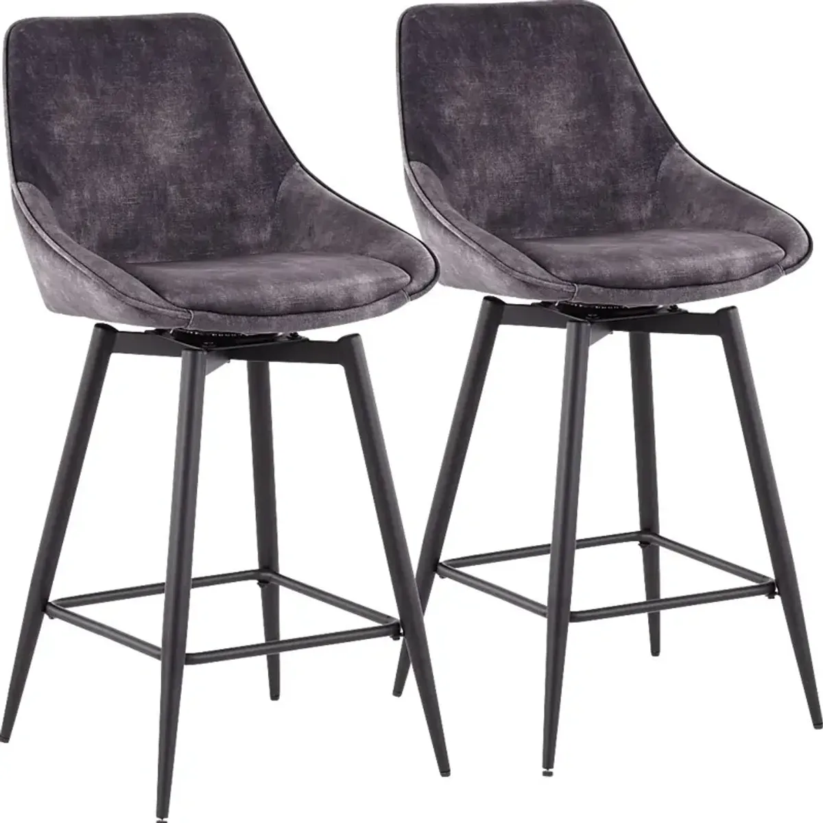 Laramore Gray Counter Height Stool, Set of 2