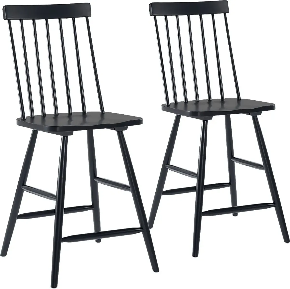 Cannada Black Counter Height Stool, Set of 2