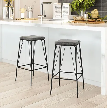 Chadron Black Counter Height Stool, Set of 2