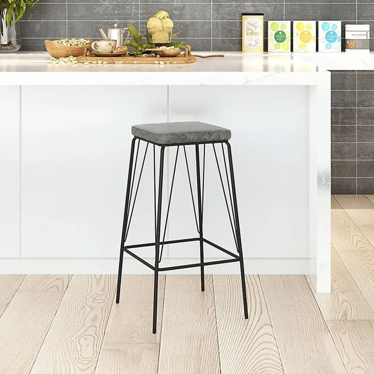 Chadron Black Counter Height Stool, Set of 2