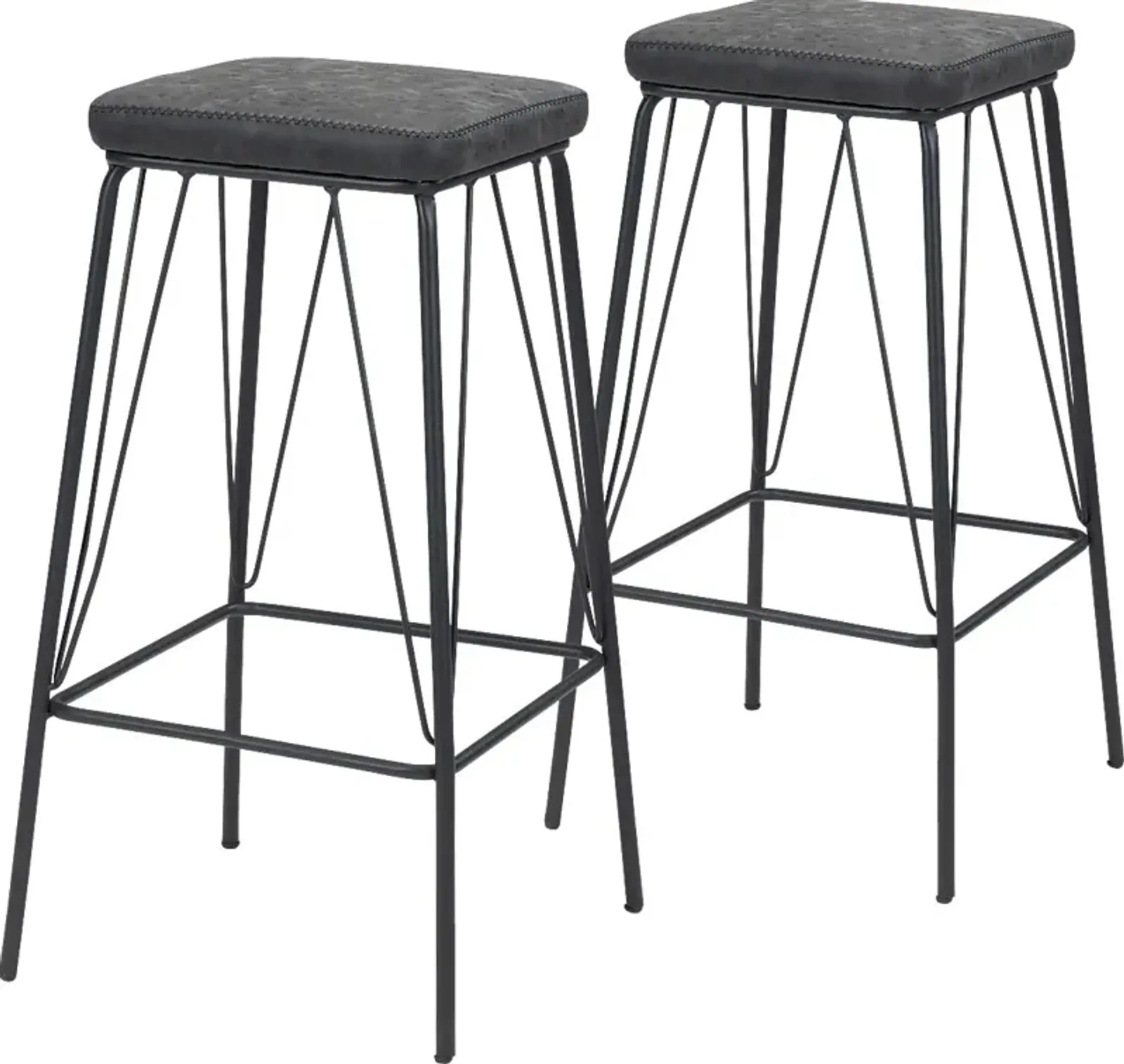 Chadron Black Counter Height Stool, Set of 2