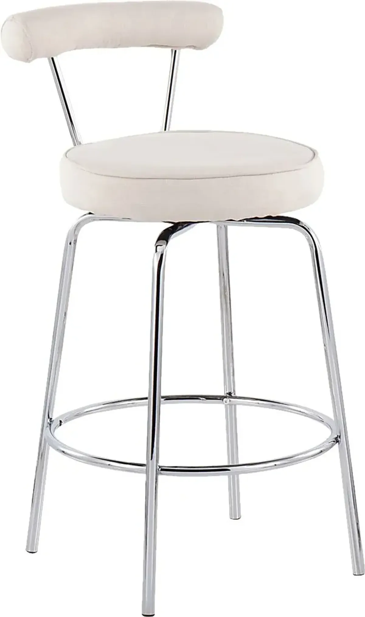 Orangethorpe Cream Counter Height Stool, Set of 2