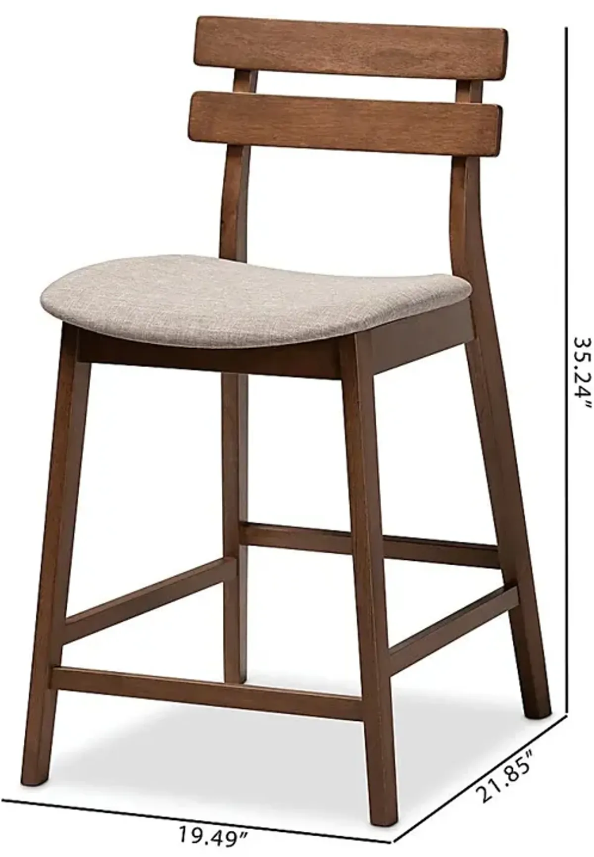 Ammerse Light Gray Counter Stool, Set of 2