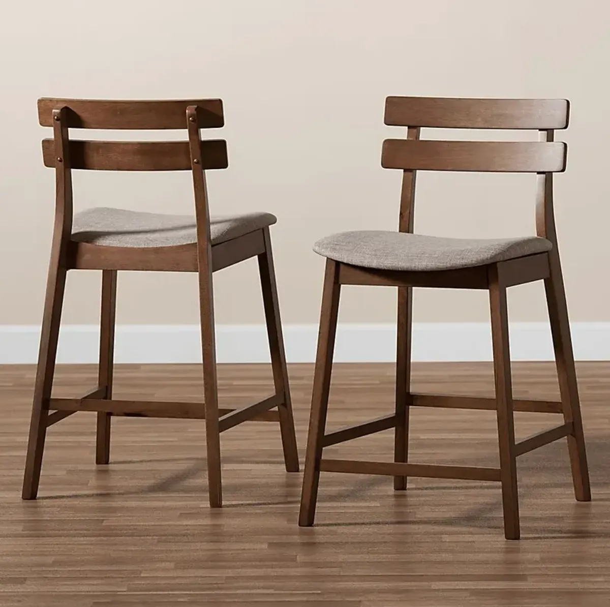 Ammerse Light Gray Counter Stool, Set of 2