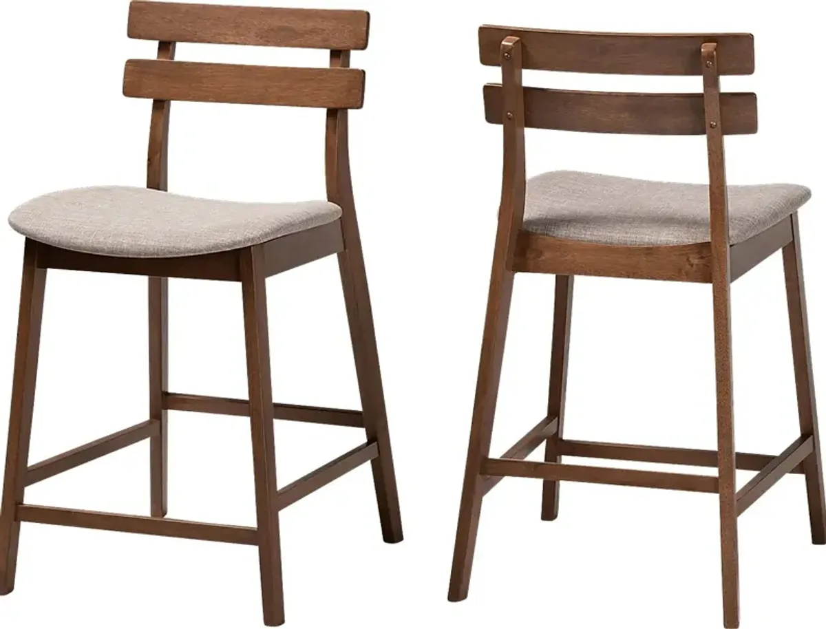 Ammerse Light Gray Counter Stool, Set of 2