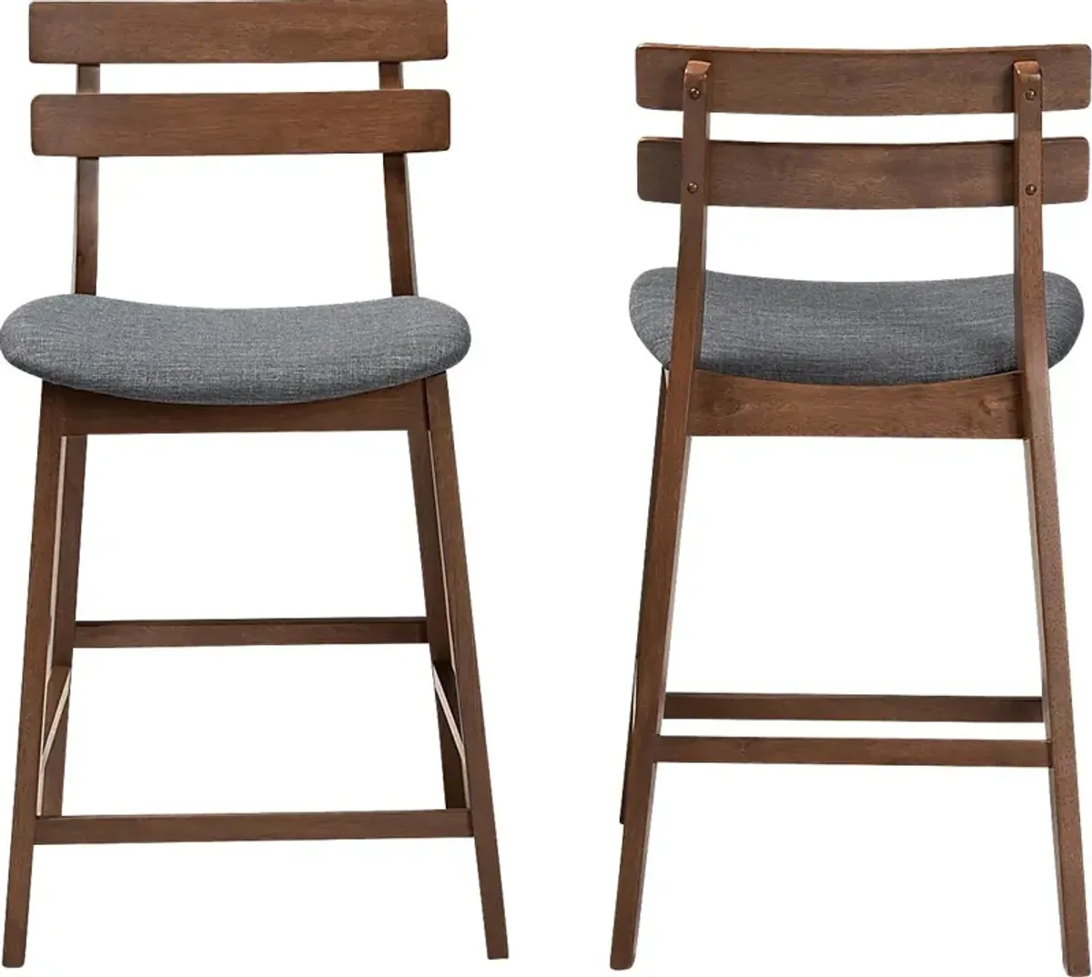 Ammerse Dark Gray Counter Stool, Set of 2