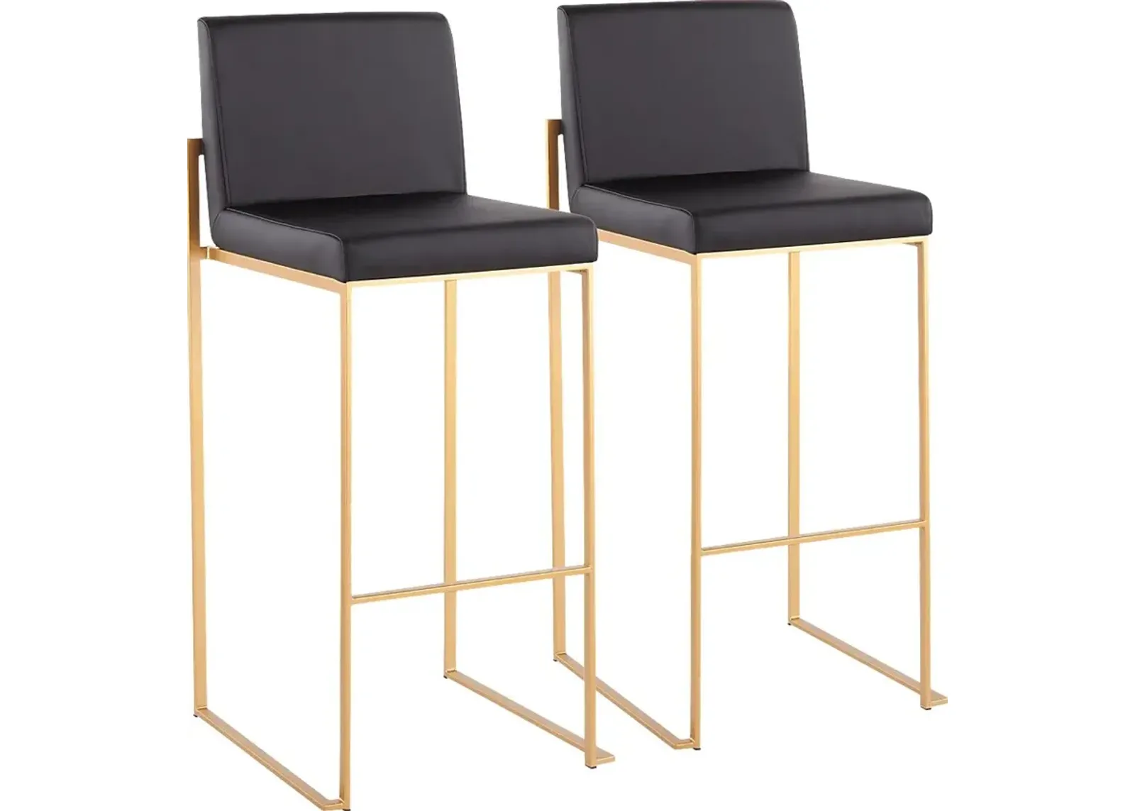 Nowotny Black Gold Barstool Set of 2