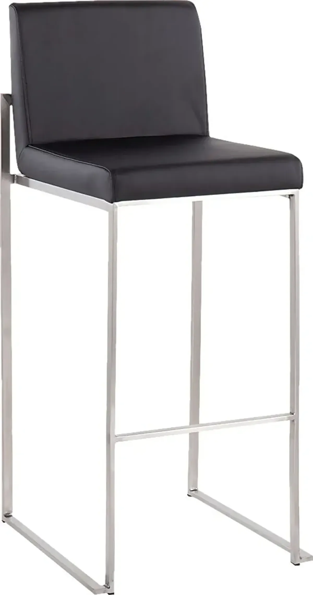 Nowotny Black Silver Barstool Set of 2