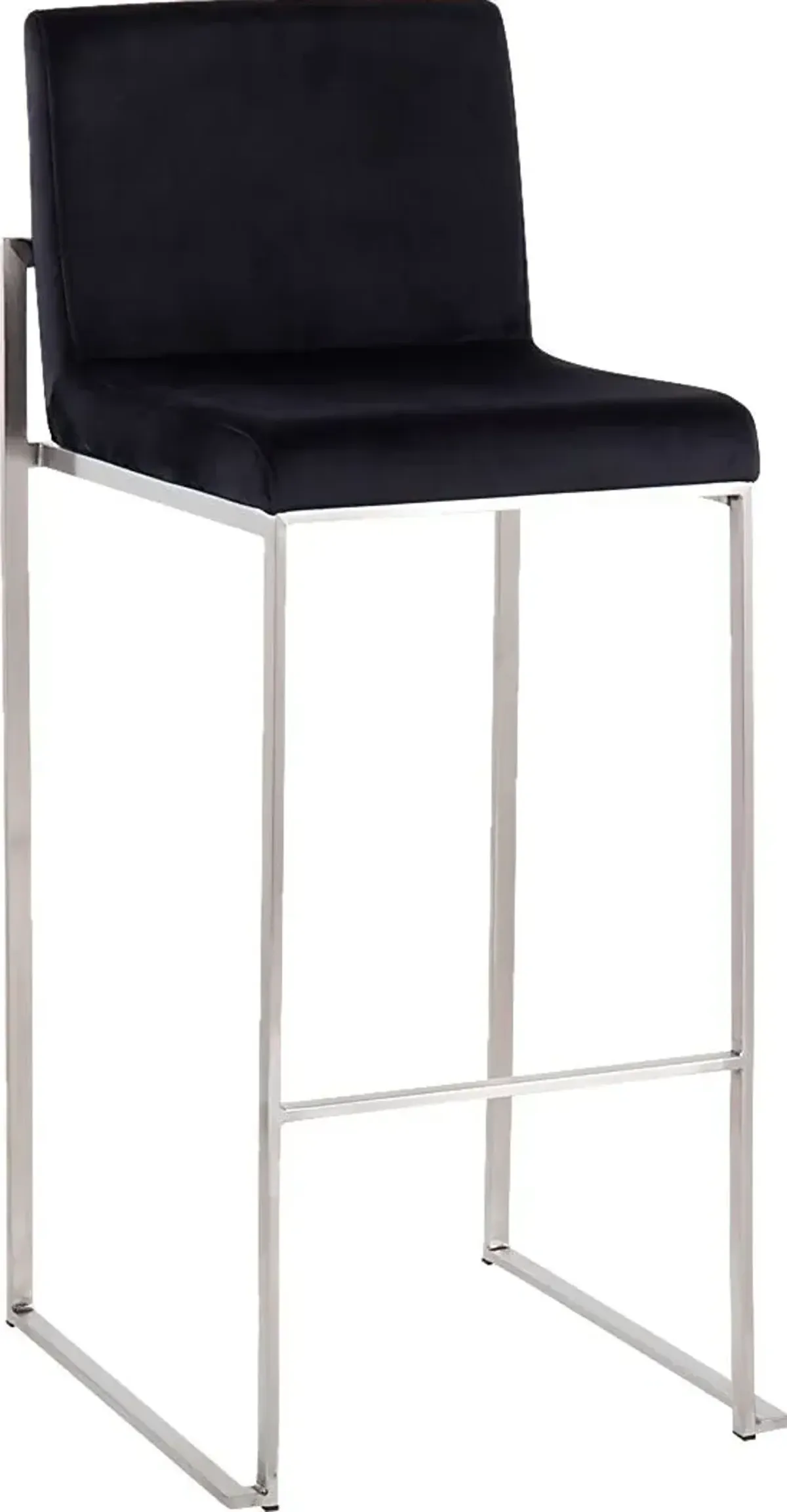 Nowotny Black Silver Barstool Set of 2