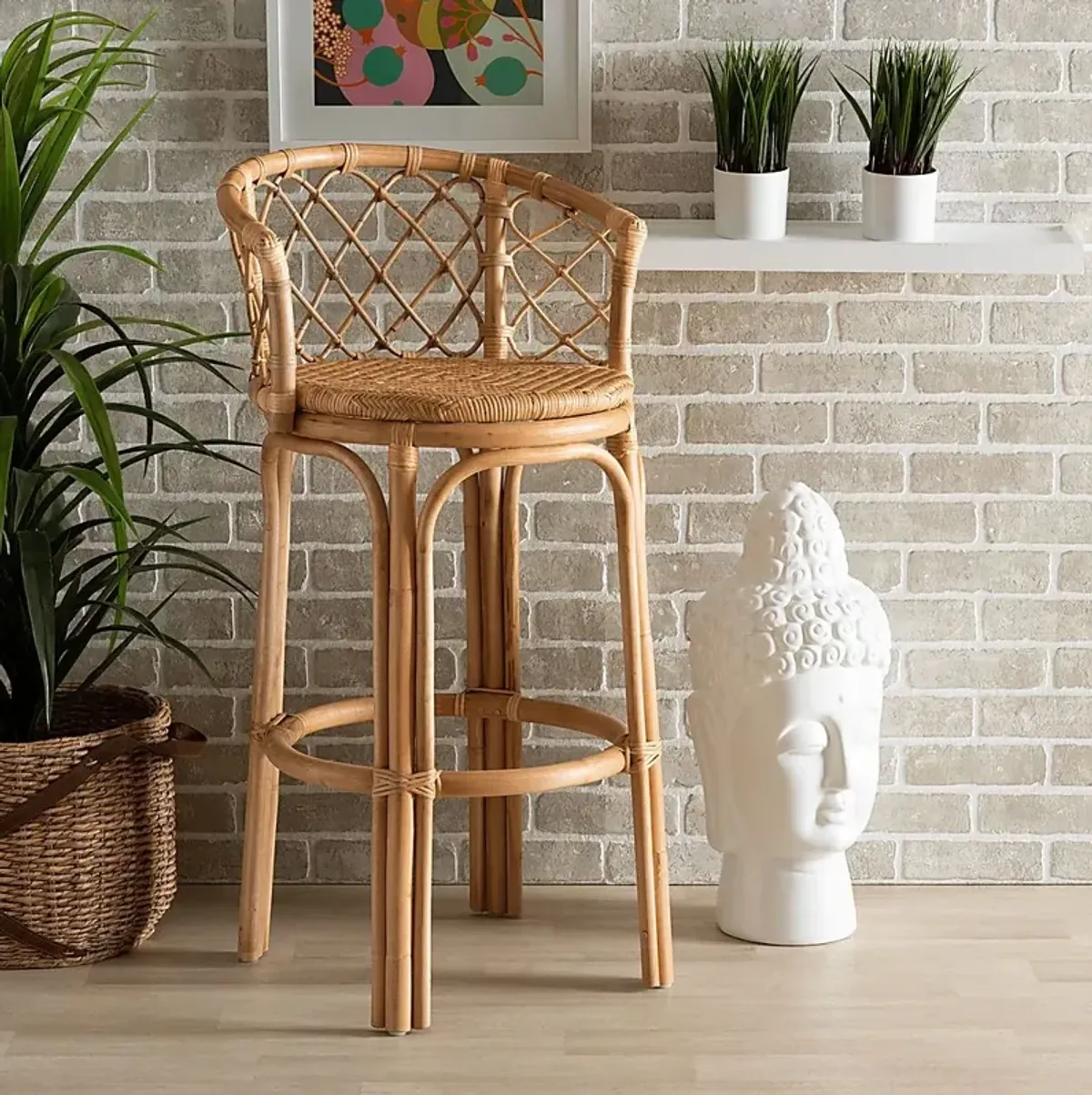 Enilan Natural Barstool
