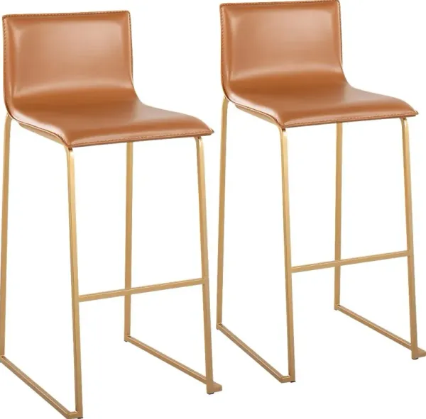 Glatigny I Camel Barstool Set of 2
