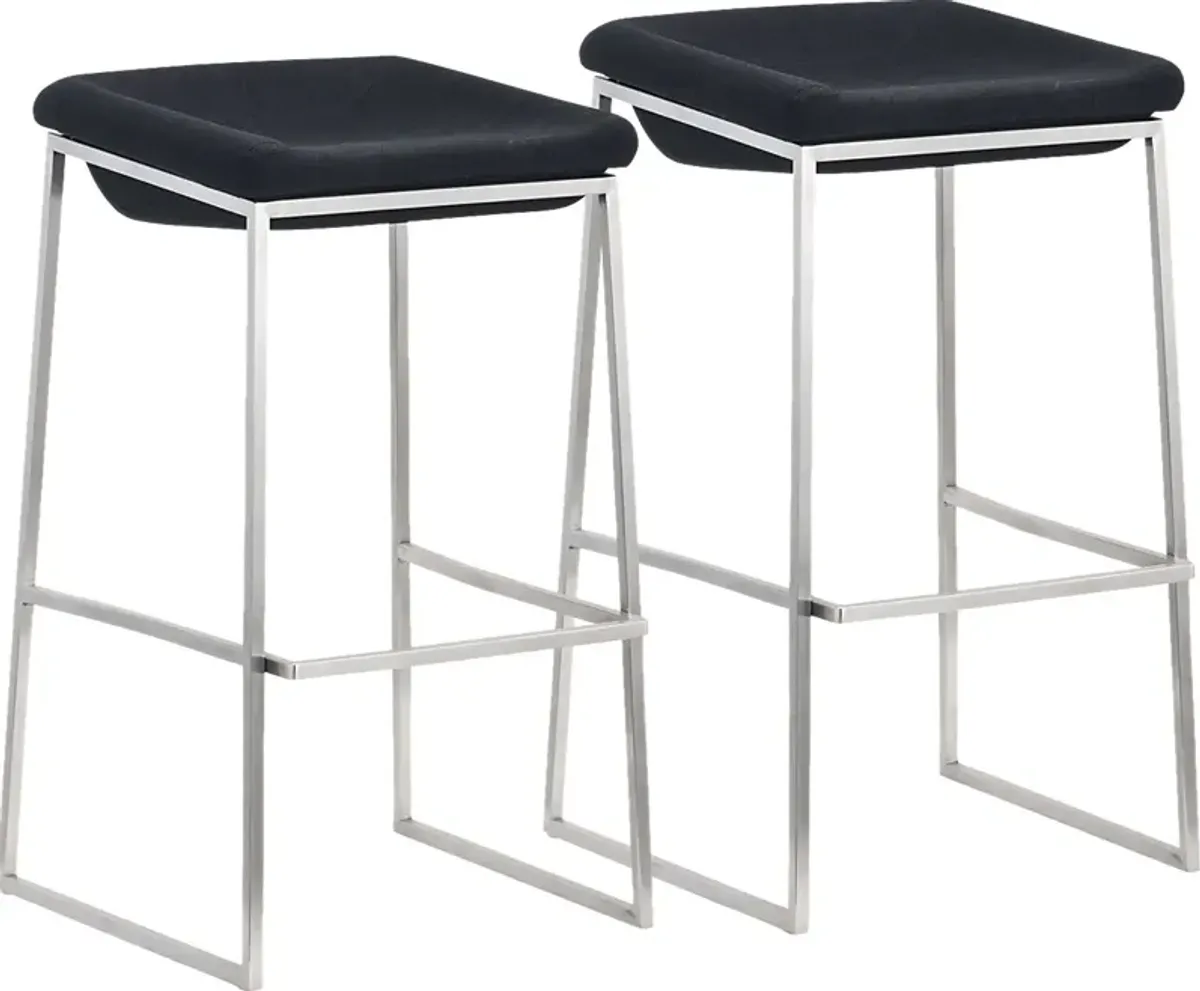 Xantho Dark Gray Barstool, Set of 2