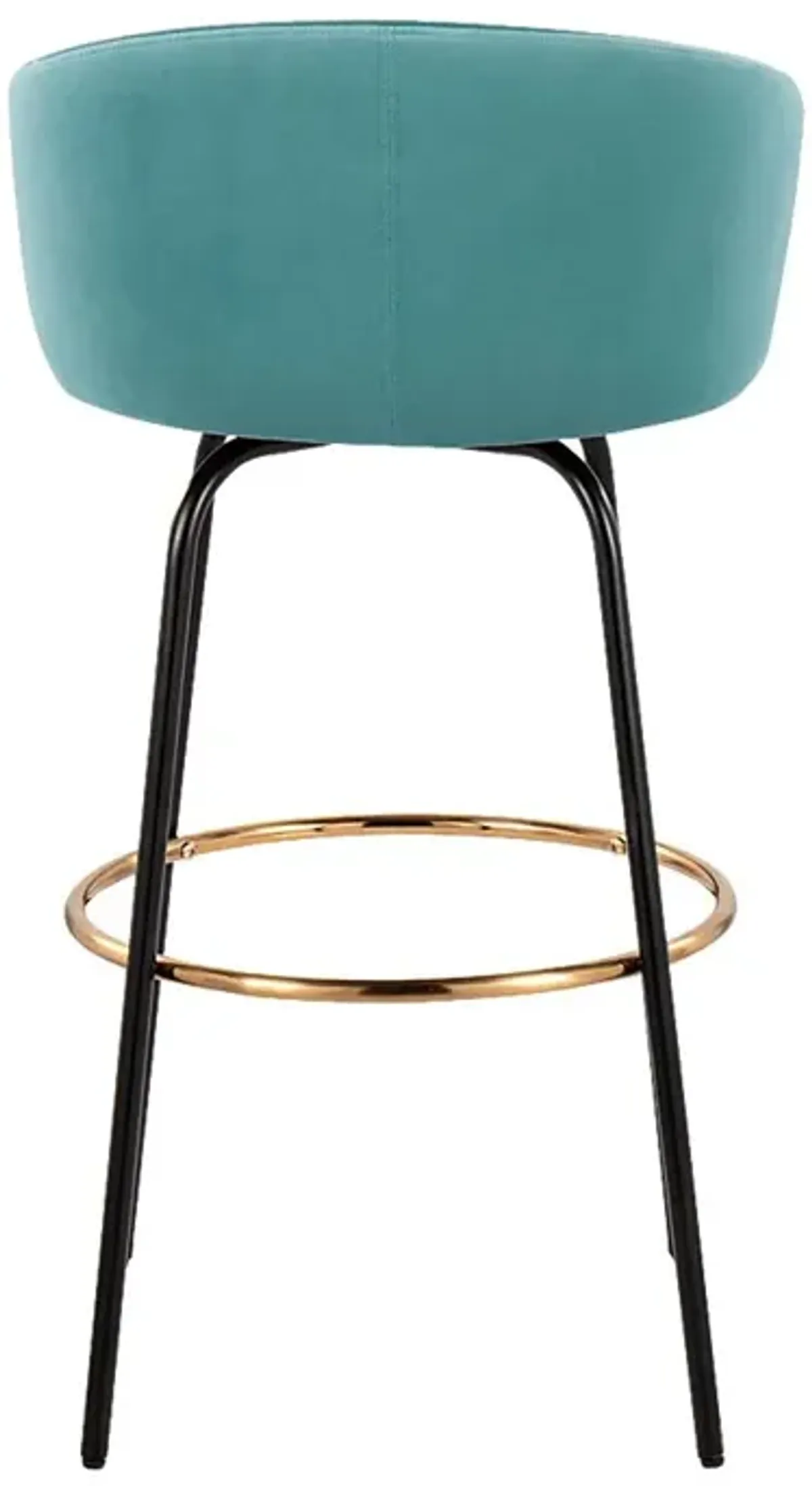 Gourdin Blue Swivel Barstool, Set of 2