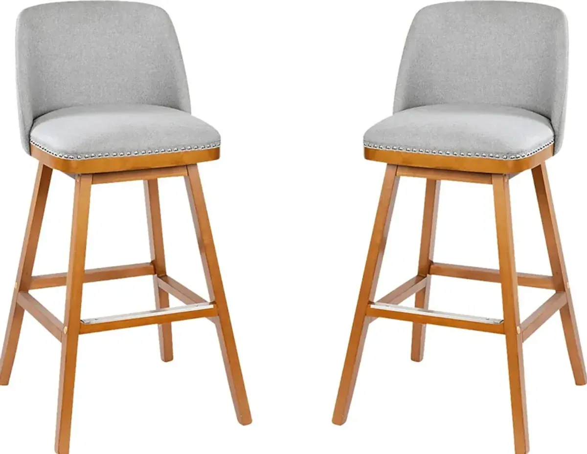 Chanticleer Gray Barstool, Set of 2