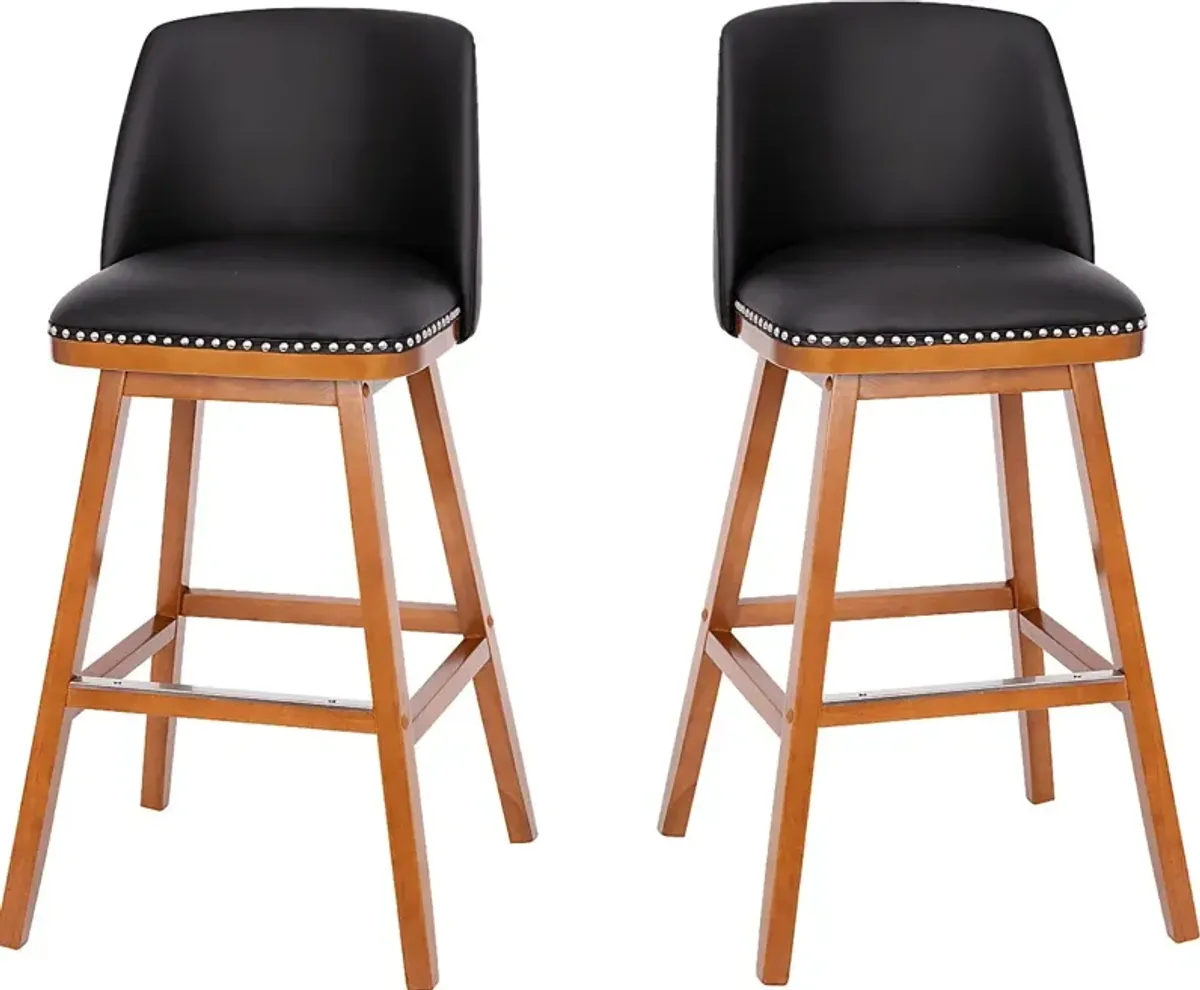 Chanticleer Black Barstool, Set of 2