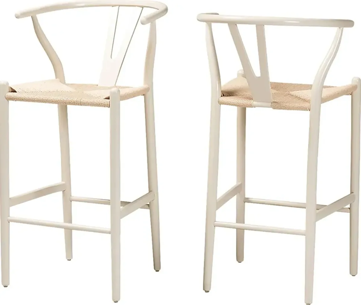 Boilvin White Barstool, Set of 2