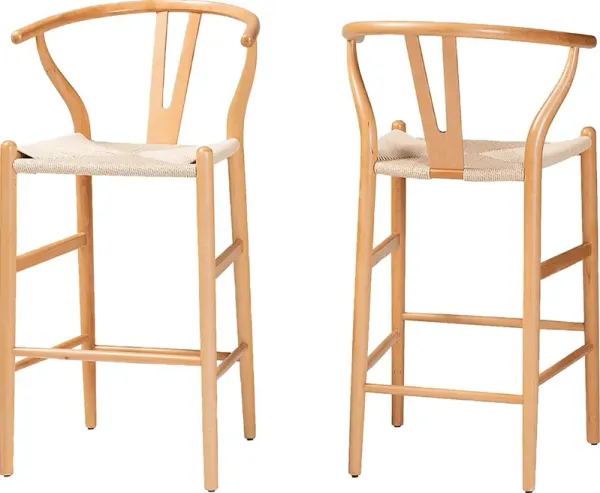 Boilvin Brown Barstool, Set of 2