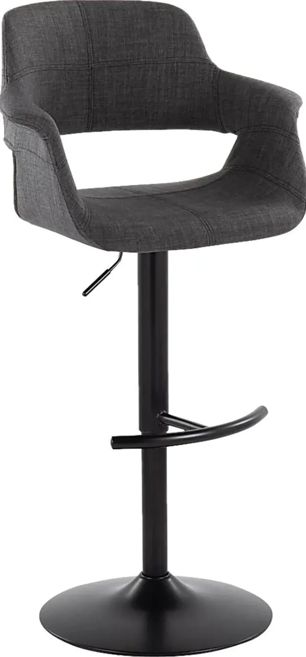 Greinwich I Charcoal Adjustable Barstool, Set of 2