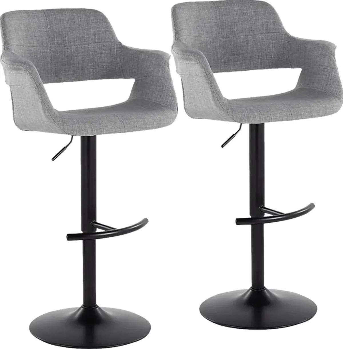 Greinwich I Gray Adjustable Barstool, Set of 2