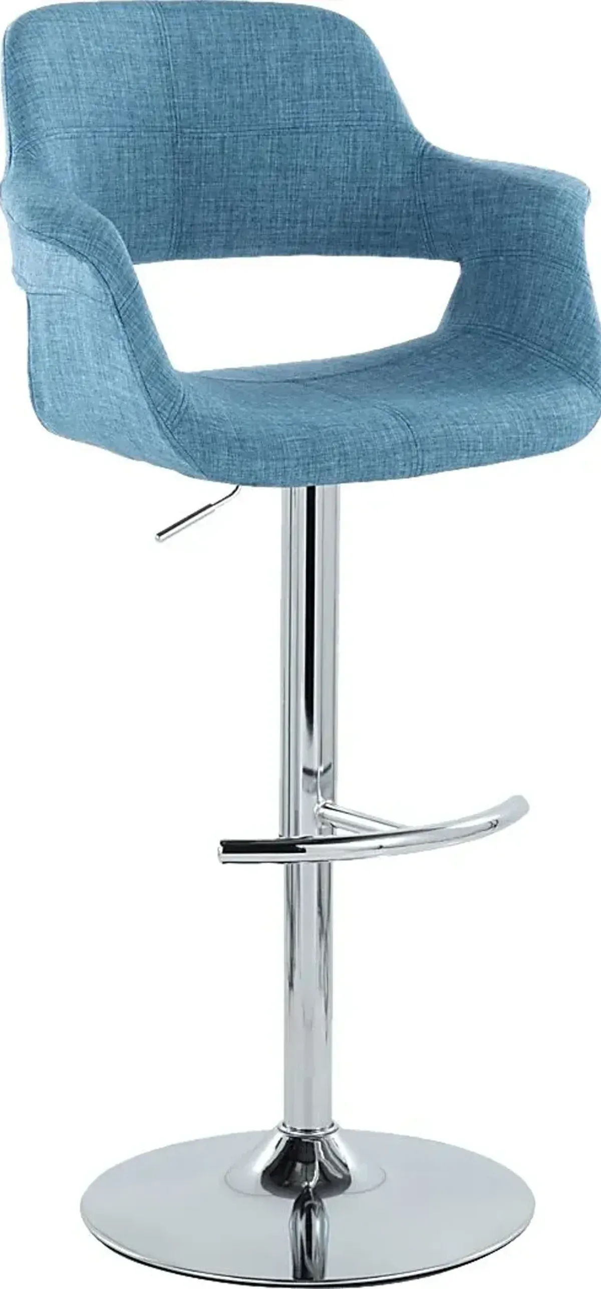 Greinwich II Blue Adjustable Barstool, Set of 2