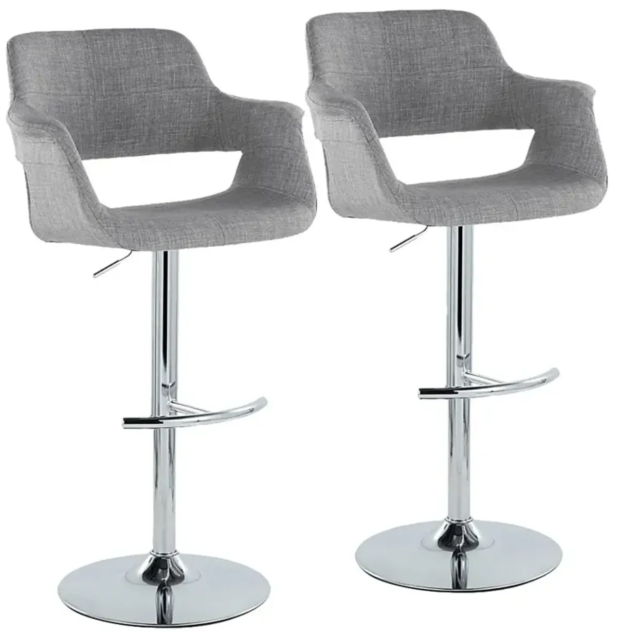 Greinwich II Gray Adjustable Barstool, Set of 2