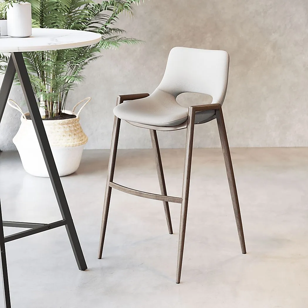 Cristway Beige Barstool, Set of 2