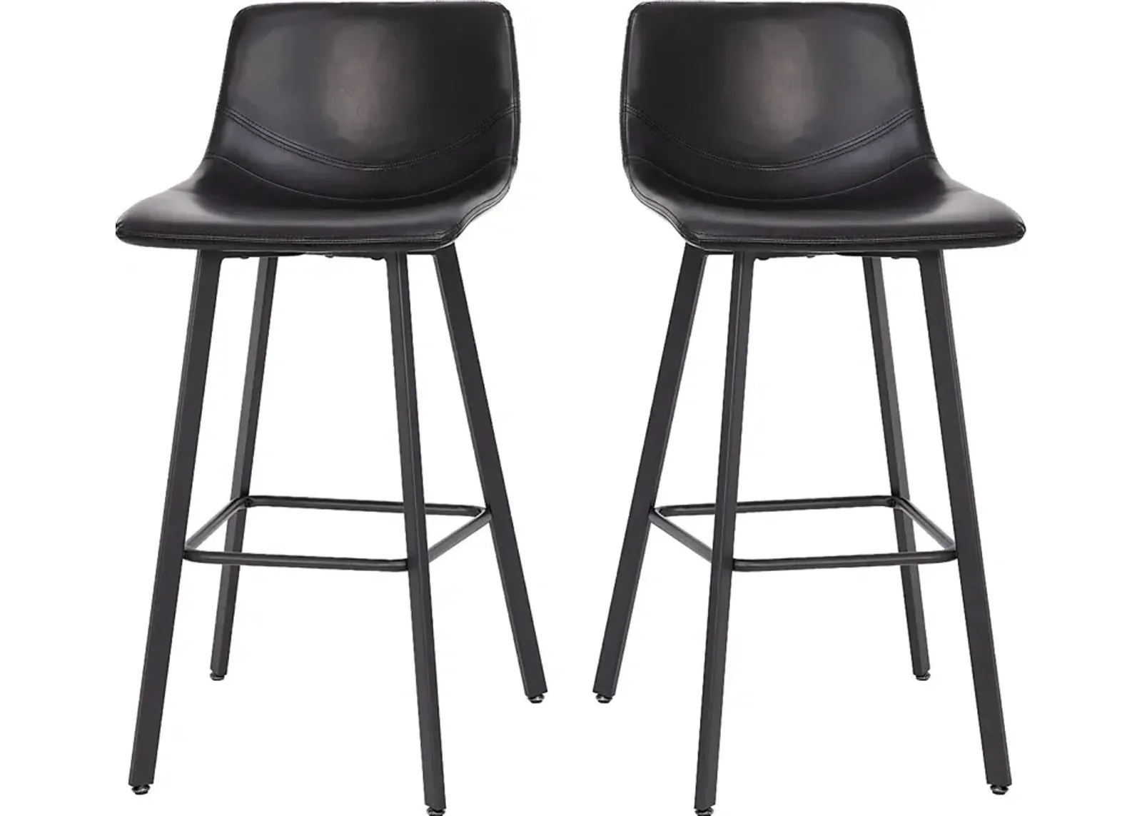 Hiefield Black Barstool, Set of 2