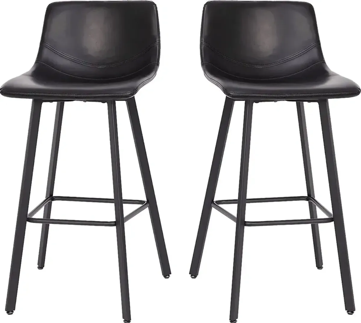 Hiefield Black Barstool, Set of 2