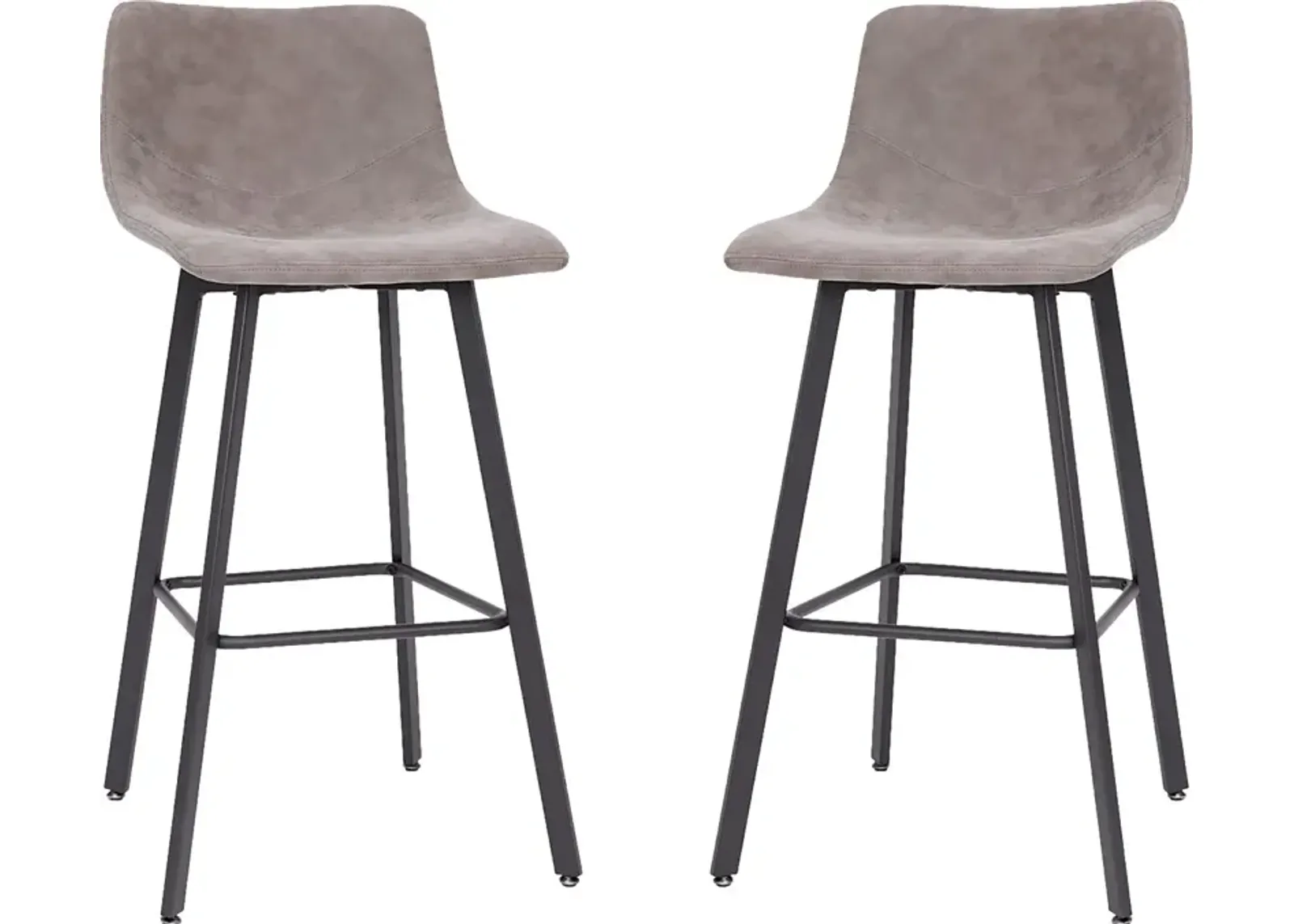 Hiefield Gray Barstool, Set of 2