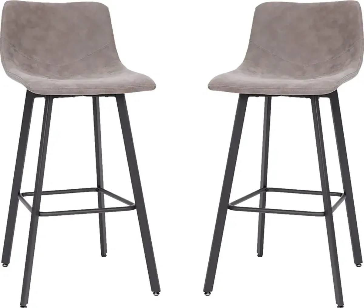 Hiefield Gray Barstool, Set of 2