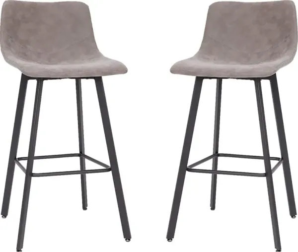 Hiefield Gray Barstool, Set of 2