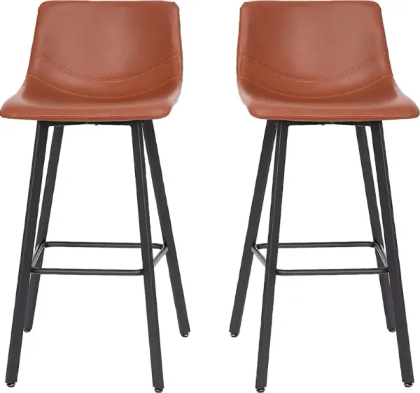 Hiefield Cognac Barstool, Set of 2